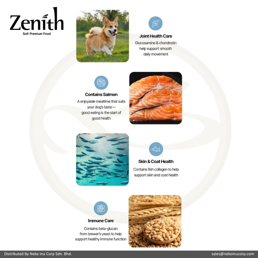 ZENITH SOFT KIBBLE 3KG ADULT CHICKEN & SALMON DRY DOG FOOD image 2