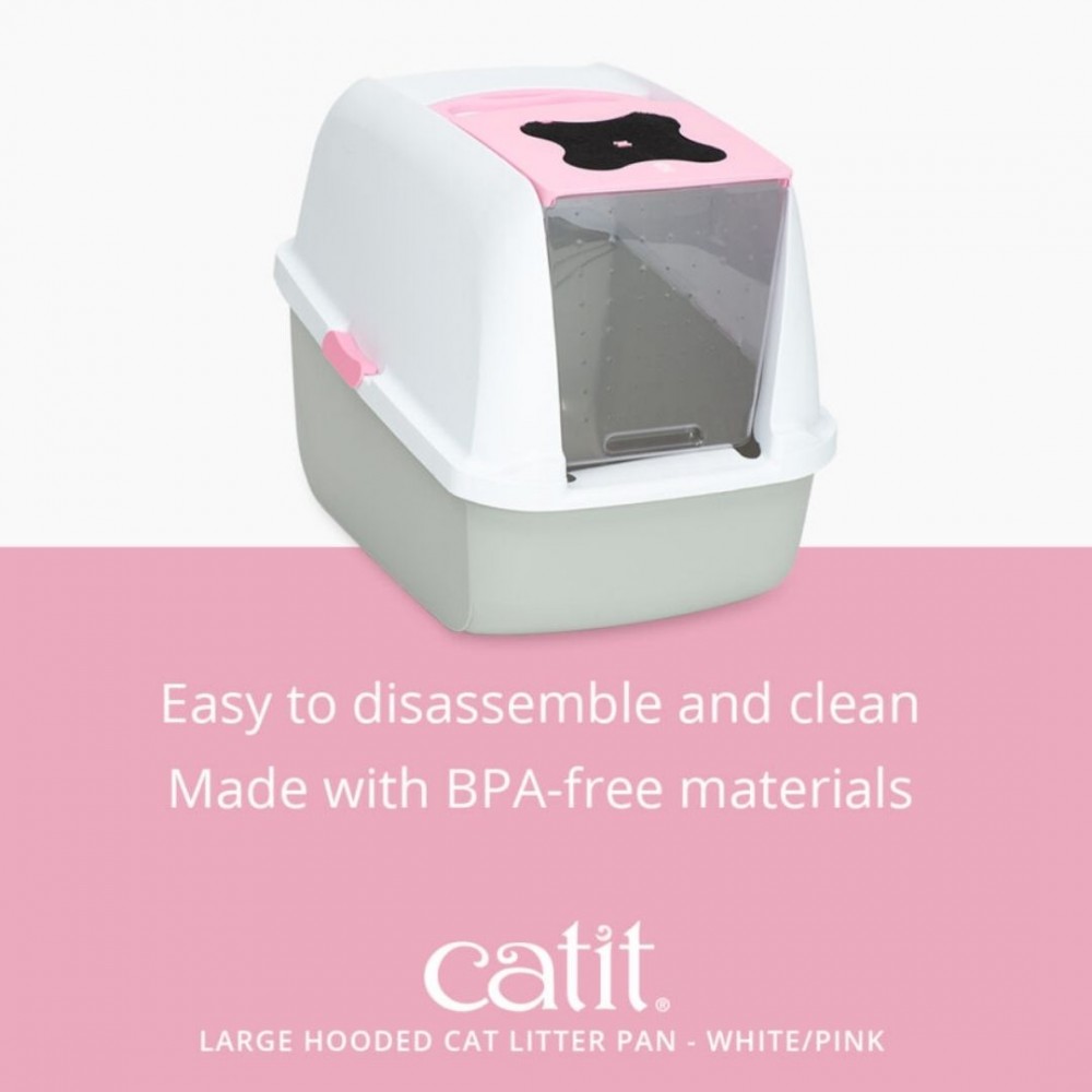 CATIT REGULAR HOODED CAT PAN PINK image 7