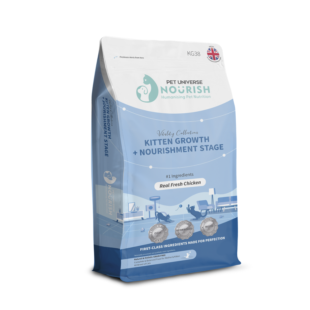PET UNIVERSE NOURISH CAT VITALITY KITTEN GROWTH AND NOURISHMENT STAGE WITH FRESH CHICKEN DRY CAT FOOD image 3