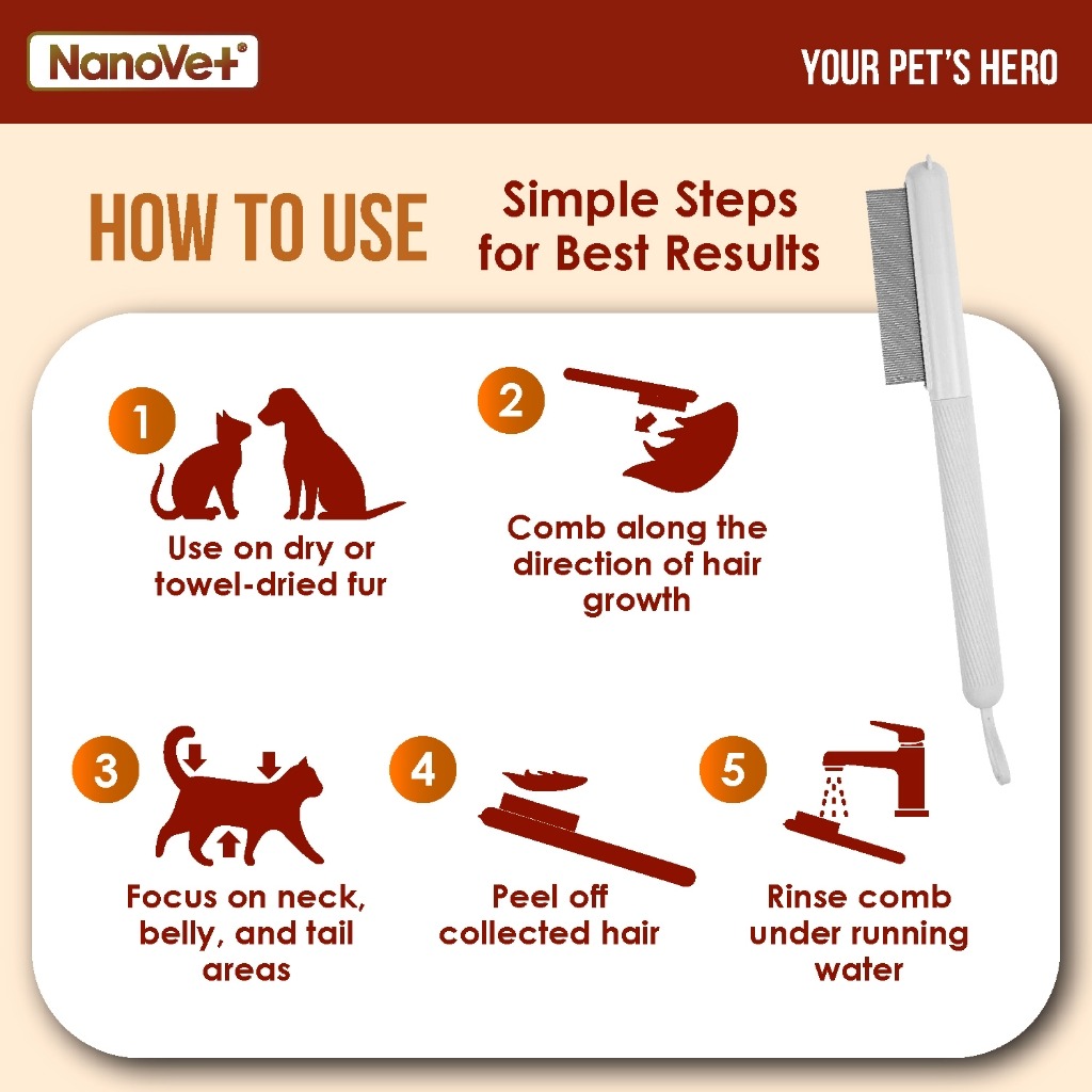NANOVET FLEA & TICK COMB image 7