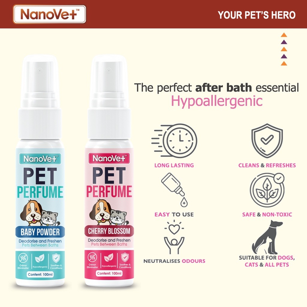 NANOVET PERFUME 100ML BABY POWDER image 3