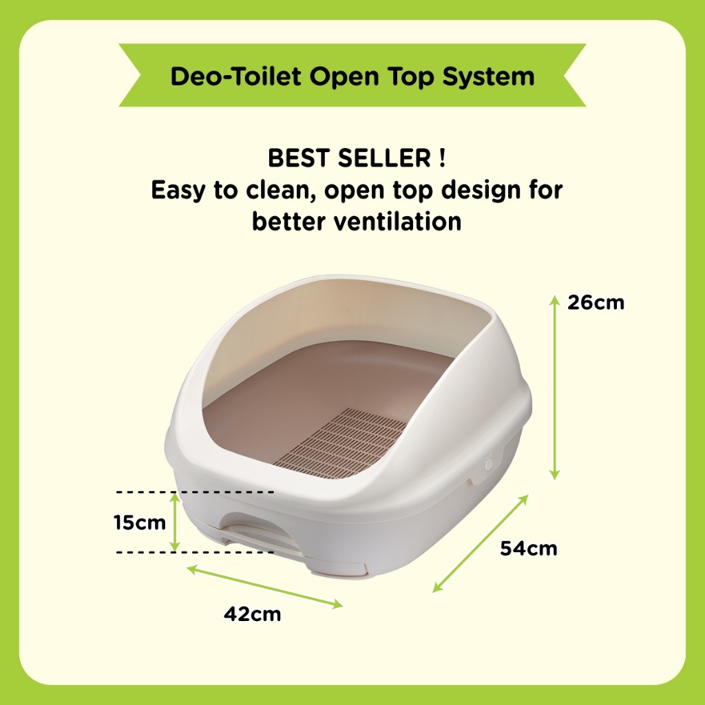 UNICHARM DEO TOILET SYSTEM HALF DARK GRAY CAT LITTER BOX image 6