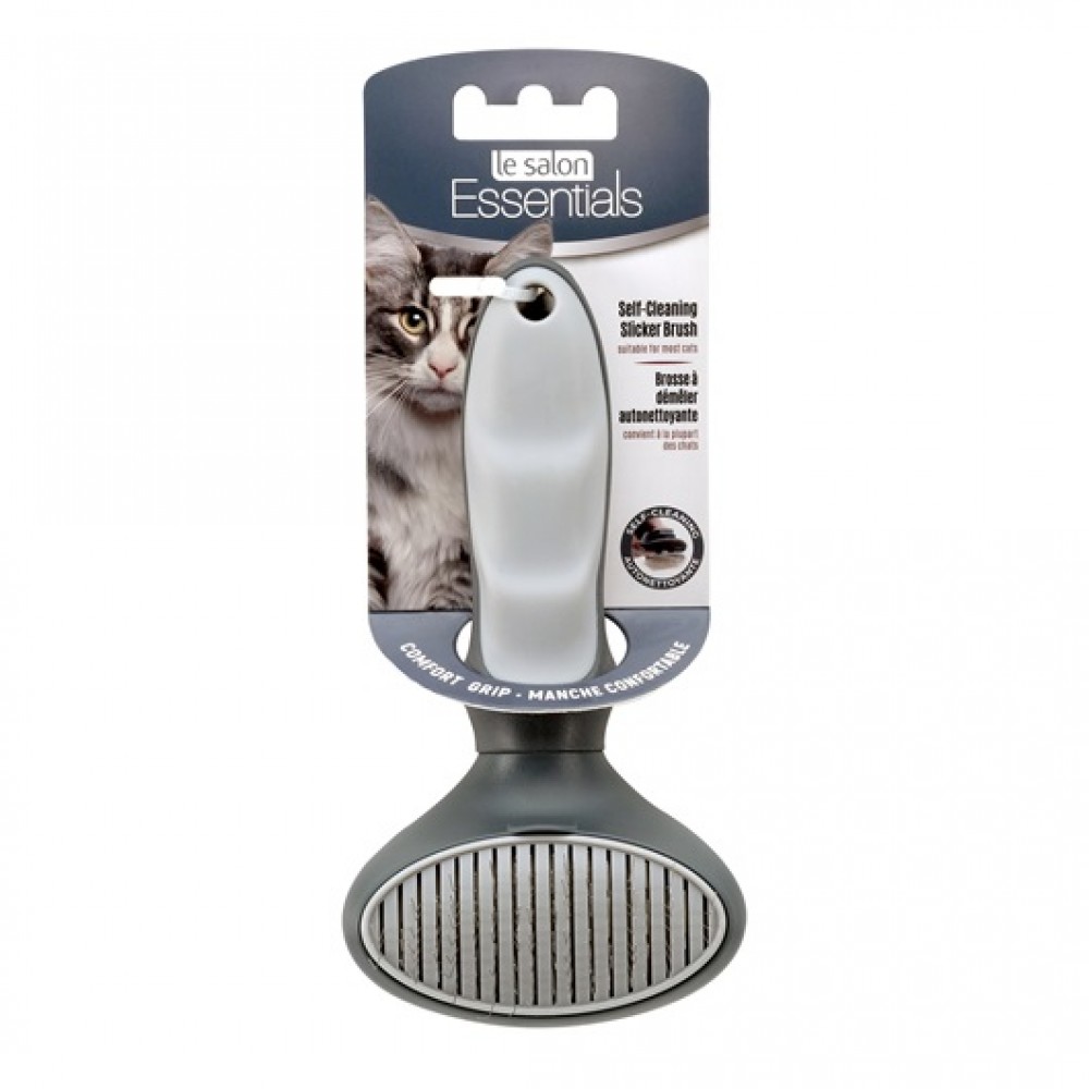 LE SALON CAT SELF-CLEANING SLICKER BRUSH image 2