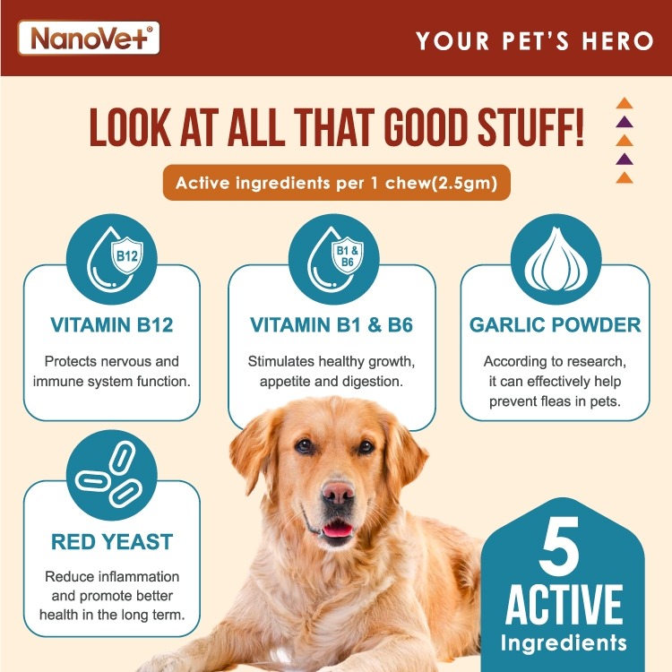 NANOVET FLEA & TICK CHEWS 45PCS image 4