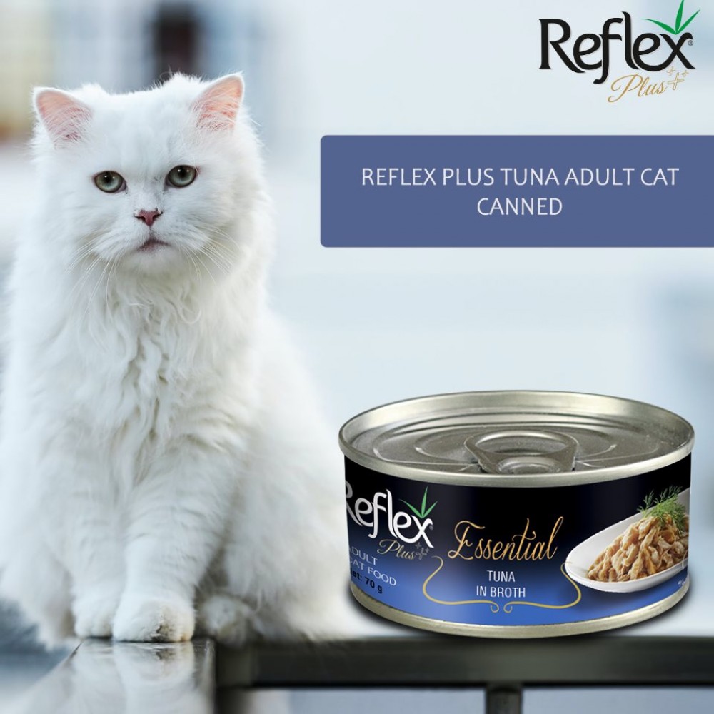 REFLEX PLUS ESSENTIAL TUNA IN BROTH 70G WET CAT FOOD image 3