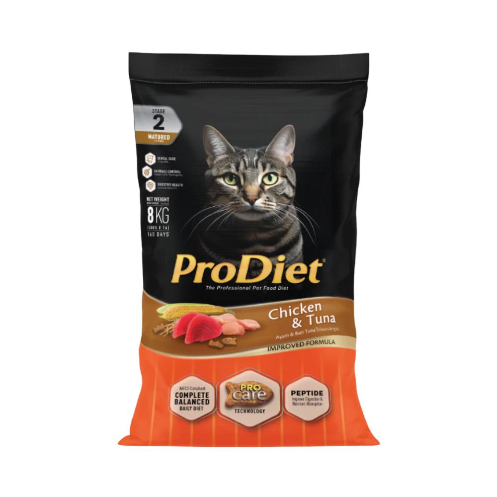 PRODIET 8KG CHICKEN & TUNA DRY CAT FOOD image 1