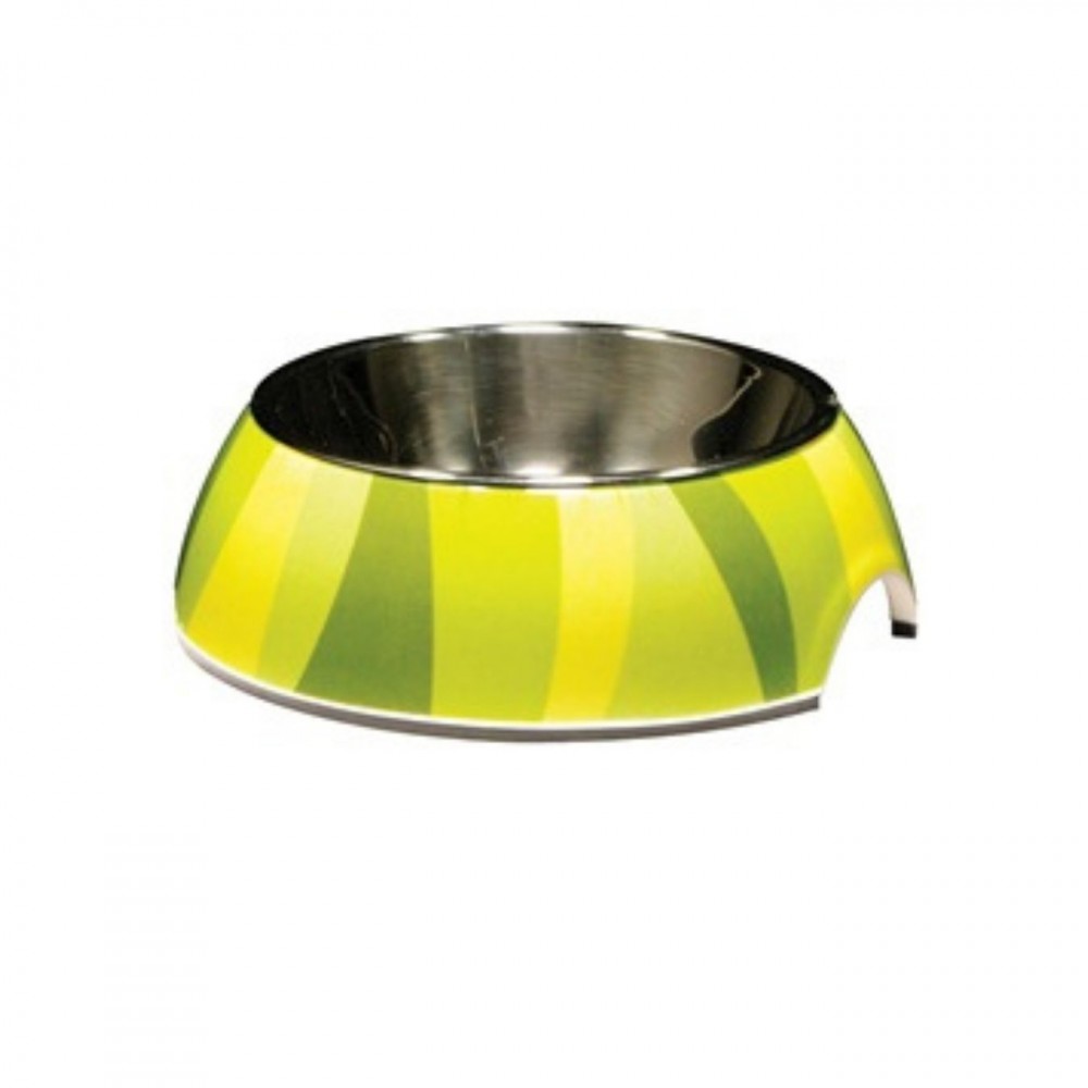 CATIT 2IN1 GREEN ZEBRA BOWL WITH STAINLESS STEEL INSERT XS 160ML image 2