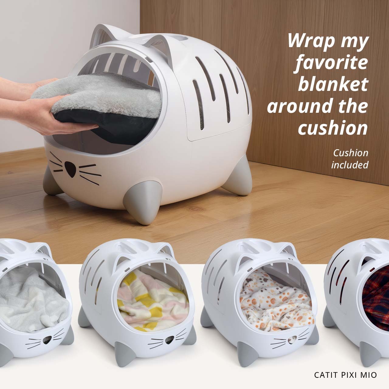 CATIT PIXI MIO CARRIER WHITE 52X35X39CM image 5