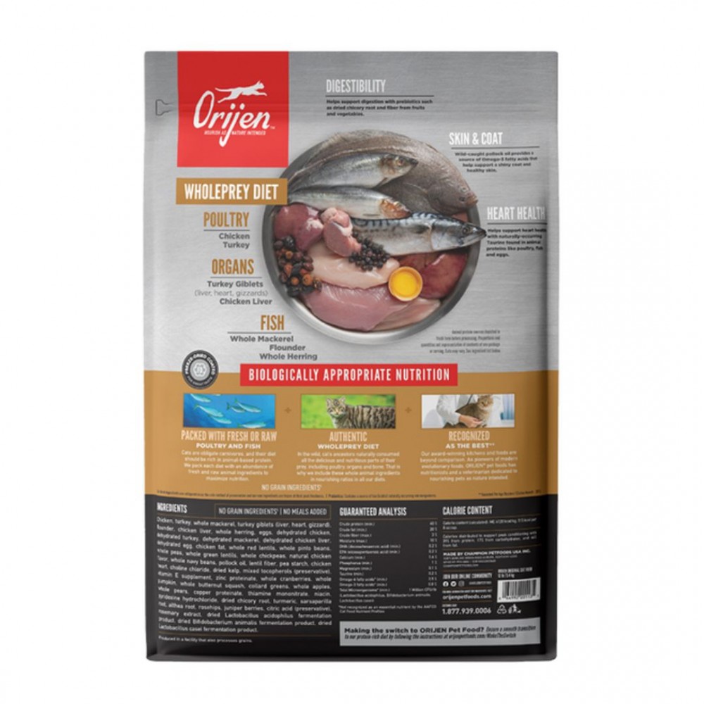 ORIJEN CAT 5.4KG ORIGINAL CAT DRY CAT FOOD image 3