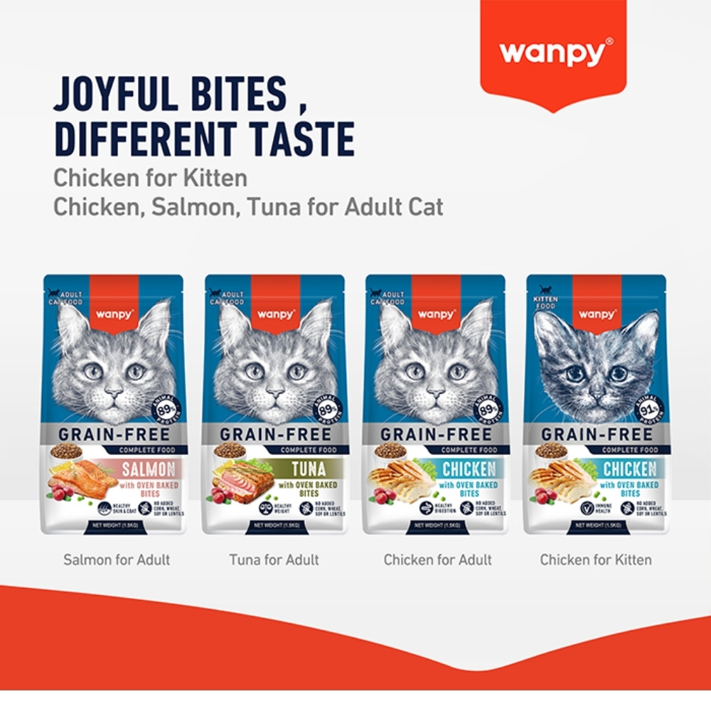 WANPY CAT 1.5KG GRAIN FREE TUNA RECIPE DRY CAT FOOD image 6