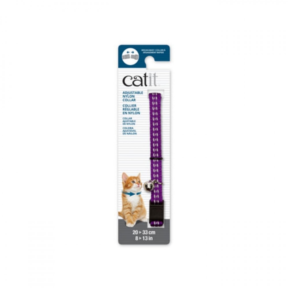 CATIT ADJUSTABLE NYLON COLLAR REFLECTIVE PURPLE 20-30CM (8-13IN) image 3