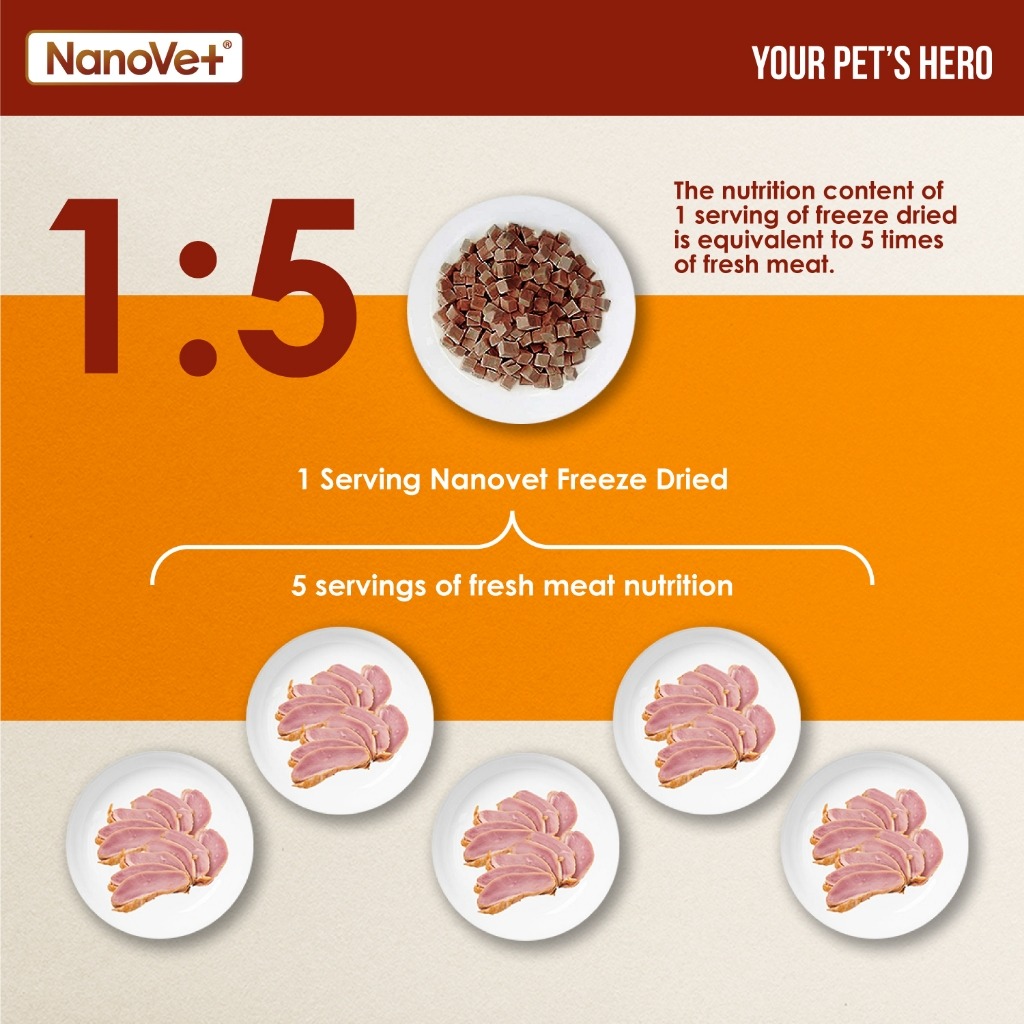 NANOVET FREEZE DRIED DUCK 200G CAT & DOG TREATS image 6