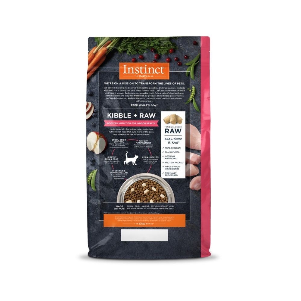 INSTINCT CAT RAW BOOST 2.2KG (5LB) INDOOR GRAIN FREE RECIPE WITH REAL CHICKEN DRY CAT FOOD image 3