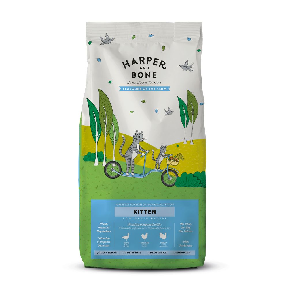 HARPER AND BONE CAT FLAVOURS OF THE FARM KITTEN DRY CAT FOOD image 4