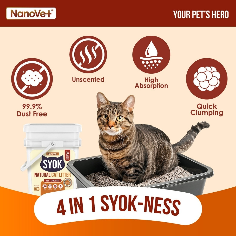 NANOVET SYOK CAT LITTER 8KG image 9