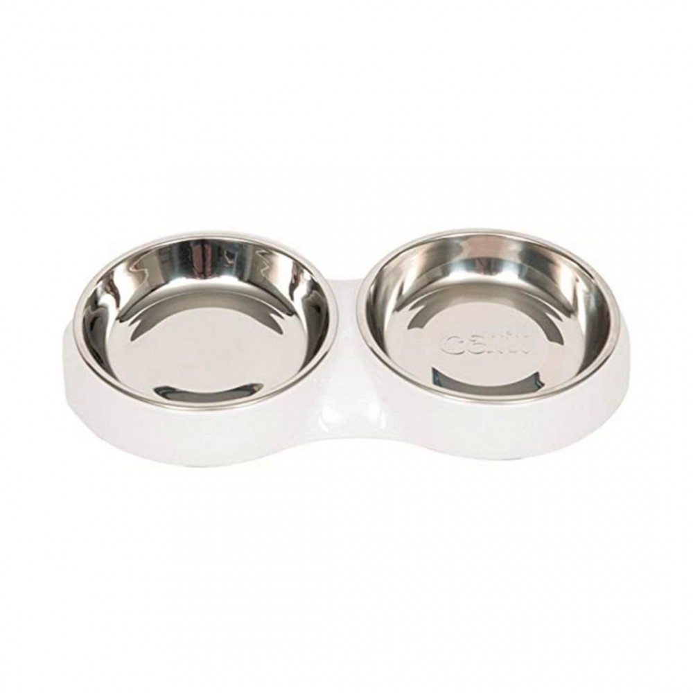 CATIT 2.0 FEEDING DISH DOUBLE WHITE 200ML X 2 image 2