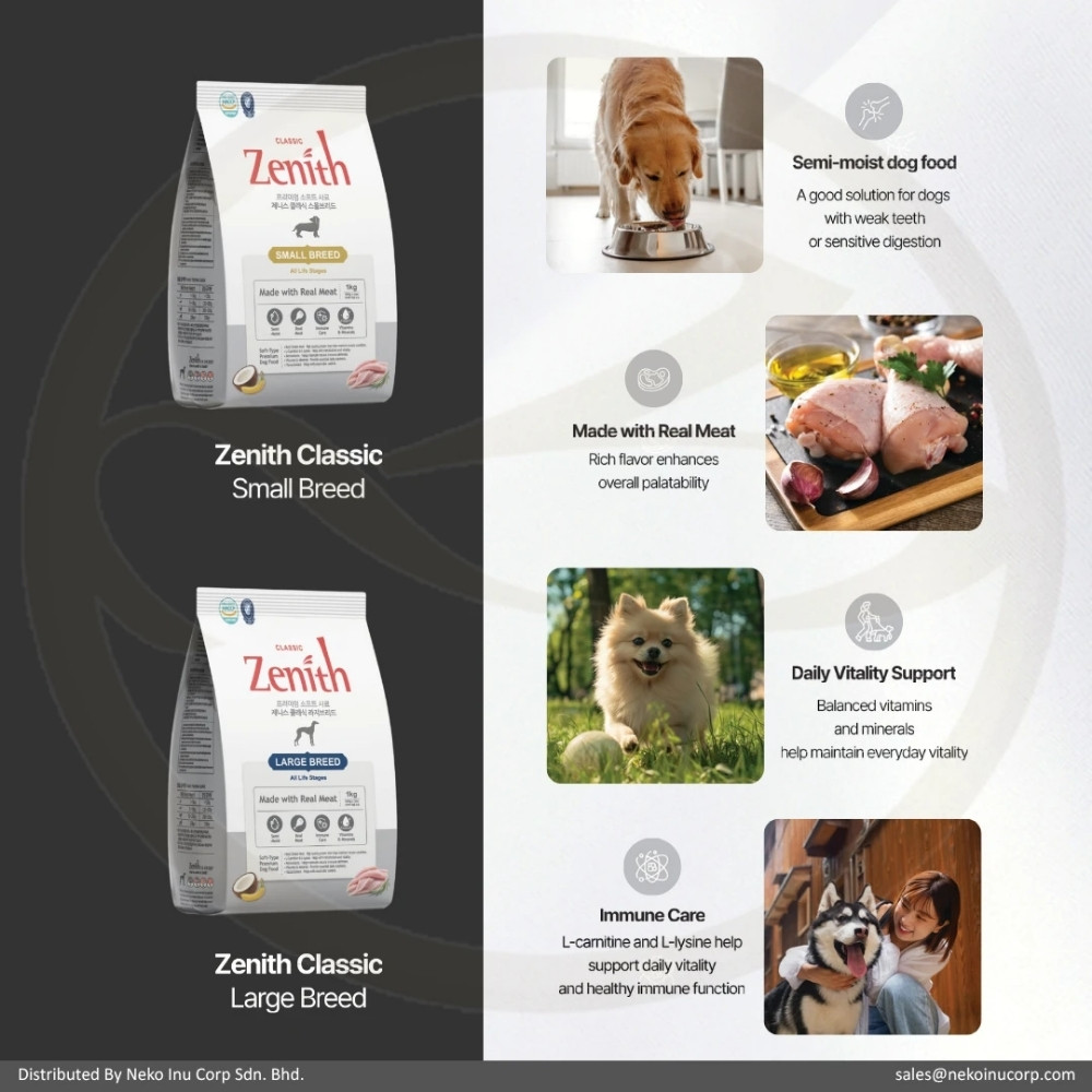 ZENITH CLASSIC SOFT KIBBLE 1KG SMALL BREED CHICKEN DRY DOG FOOD image 4
