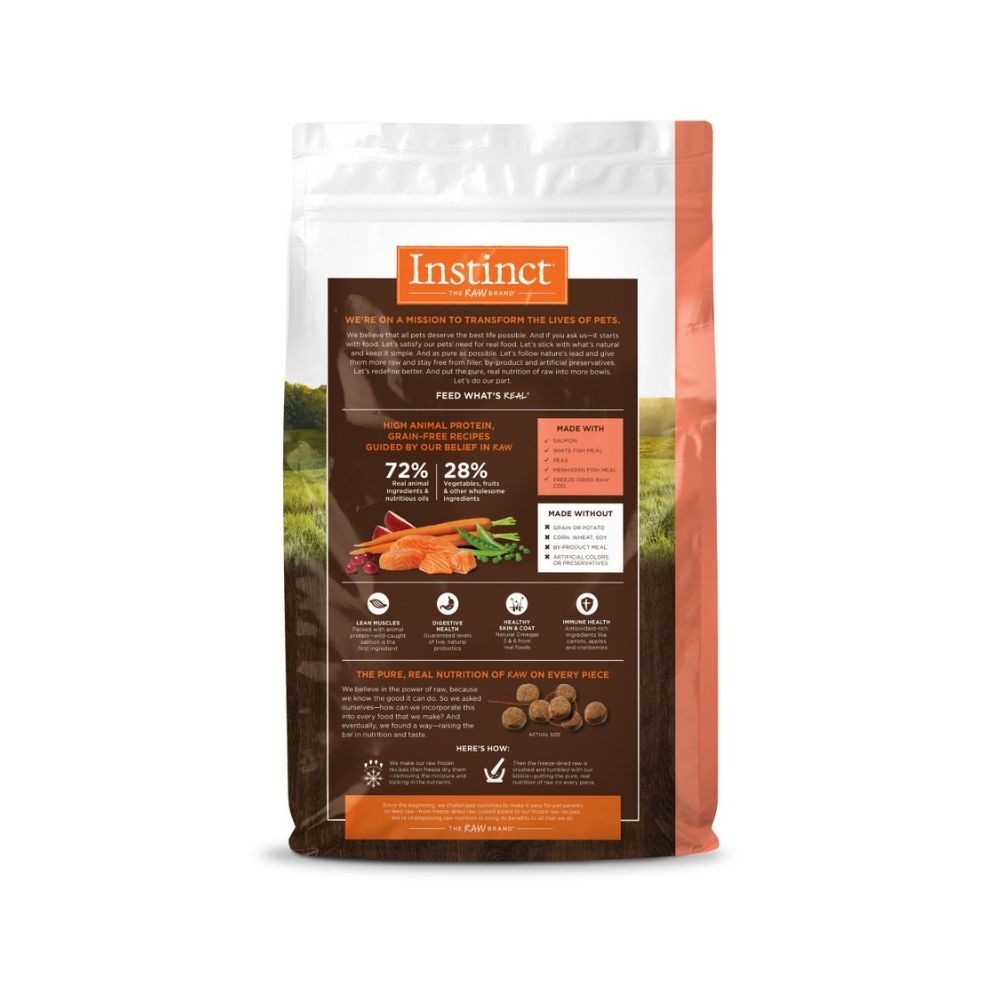 INSTINCT DOG ORIGINAL 9KG (20LB) GRAIN FREE RECIPE WITH REAL SALMON DRY DOG FOOD image 3