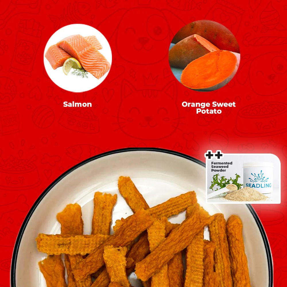 BARKERY OVEN AIR DRIED 100G BRAIN BOOST SALMON & SWEET POTATO DOG & CAT SNACK image 2