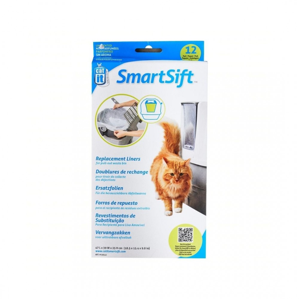 CATIT BIODEGRADABLE REPLACEMENT LINER 12 PCS FOR CAT PAN SIFTING BASE image 2