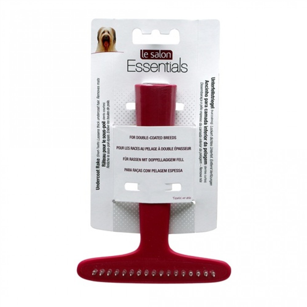 LE SALON ESSENTIAL DOG DOUBLE UNDERCOAT RAKE SHORT TOOTH 25PIN image 2