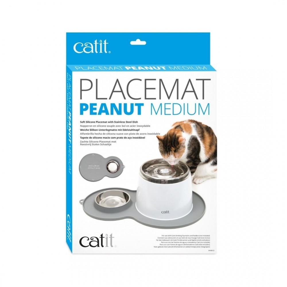 CATIT 2.0 PLACEMAT PEANUT GREY WITH BOWL MEDIUM image 4