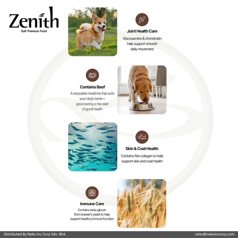 ZENITH SOFT KIBBLE 3KG ADULT CHICKEN & BEEF DRY DOG FOOD image 2