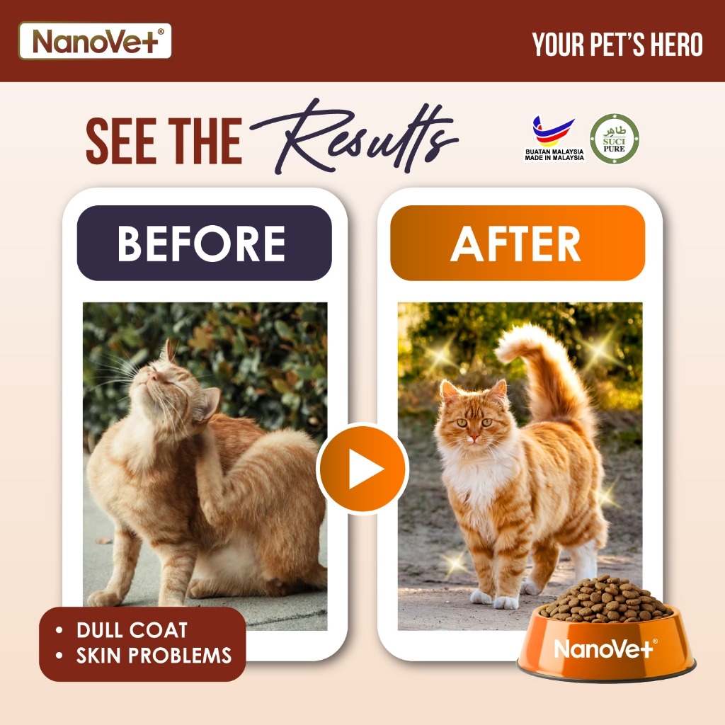 NANOVET SEDAP SKIN + COAT 1.8KG DRY CAT FOOD image 5