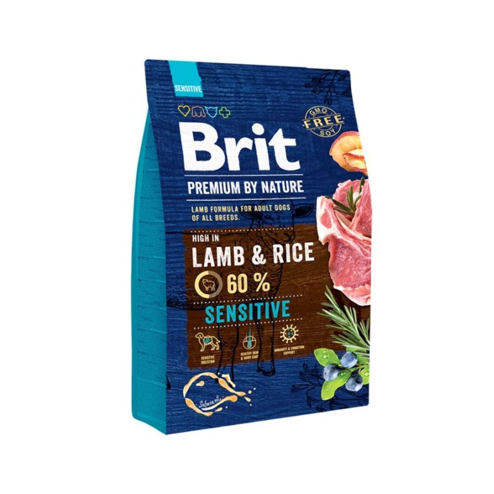 BRIT PREMIUM BY NATURE DOG 3KG LAMB DRY DOG FOOD image 2