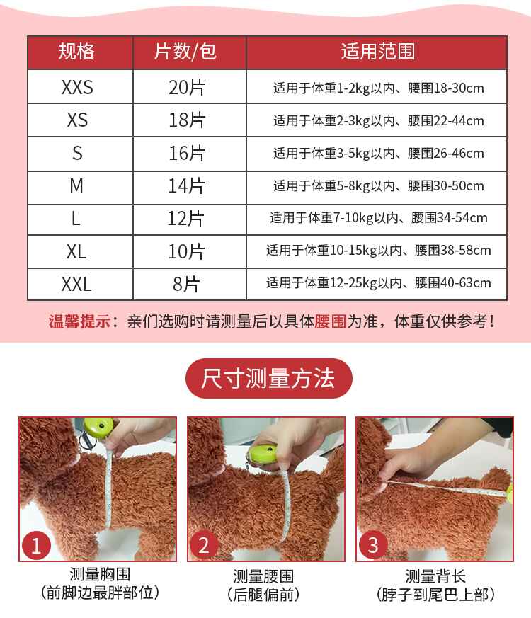 DONO DISPOSABLE PET DIAPER FEMALE XS 18PCS image 4