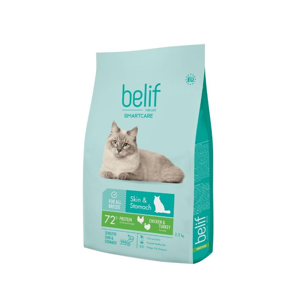 BELIF CAT SMARTCARE SENSITIVE SKIN & STOMACH DRY CAT FOOD image 3