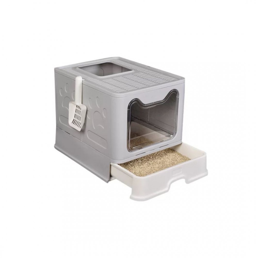 PTC FOLDABLE CAT LITTER BOX BLUE 48x40x38CM image 3