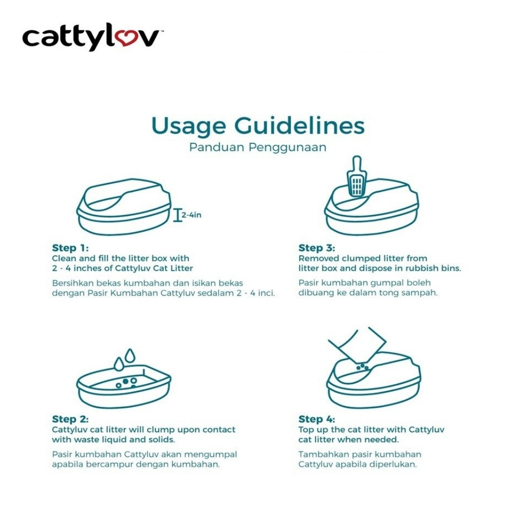 CATTYLOV 10L LEMON SCENTED BENTONITE CAT LITTER image 2