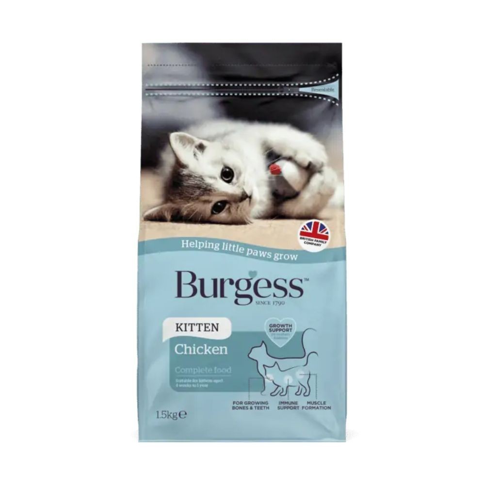 BURGESS CAT 1.5KG KITTEN CHICKEN DRY CAT FOOD image 2