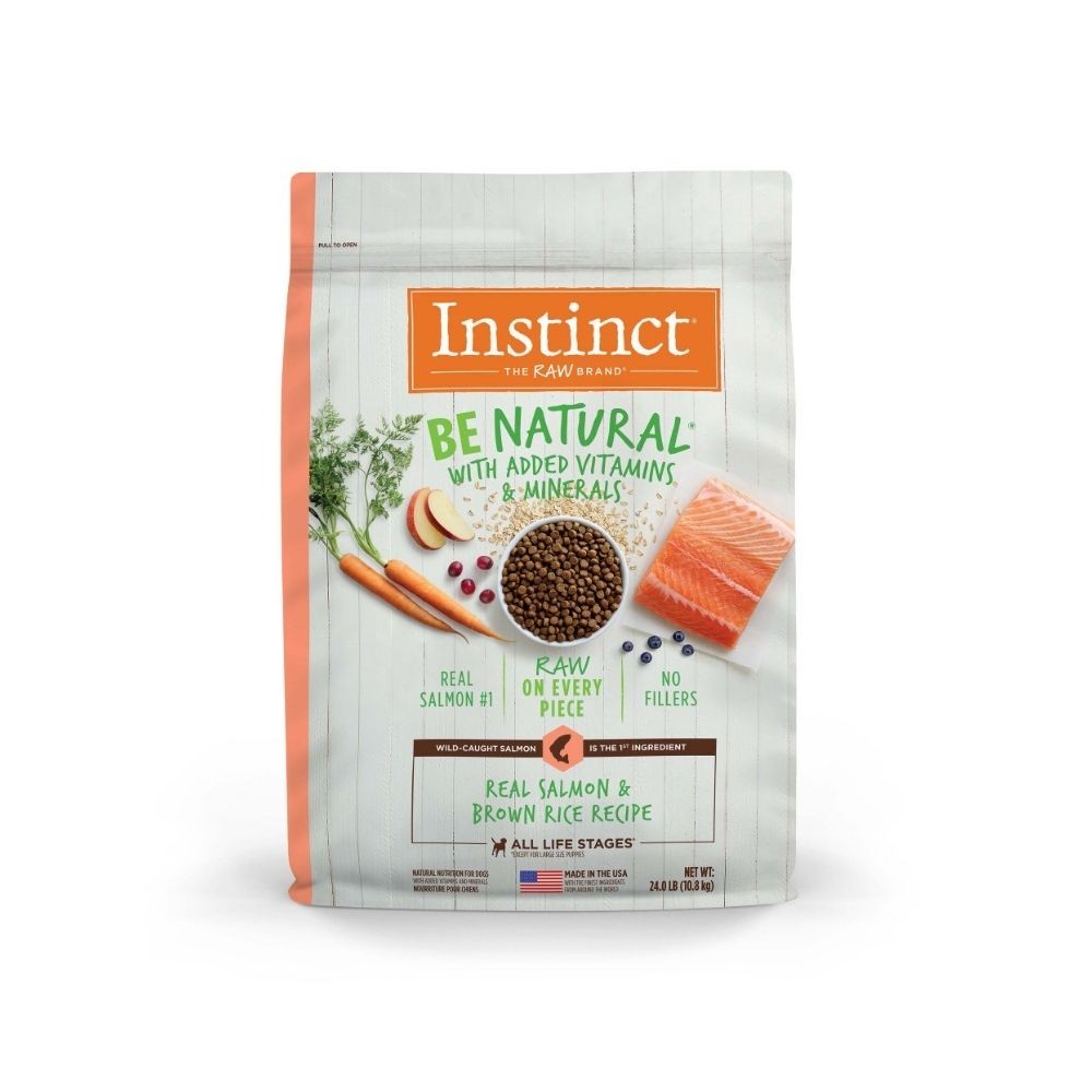 INSTINCT DOG BE NATURAL 10.8KG (24LB) REAL SALMON & BROWN RICE RECIPE DRY DOG FOOD image 2