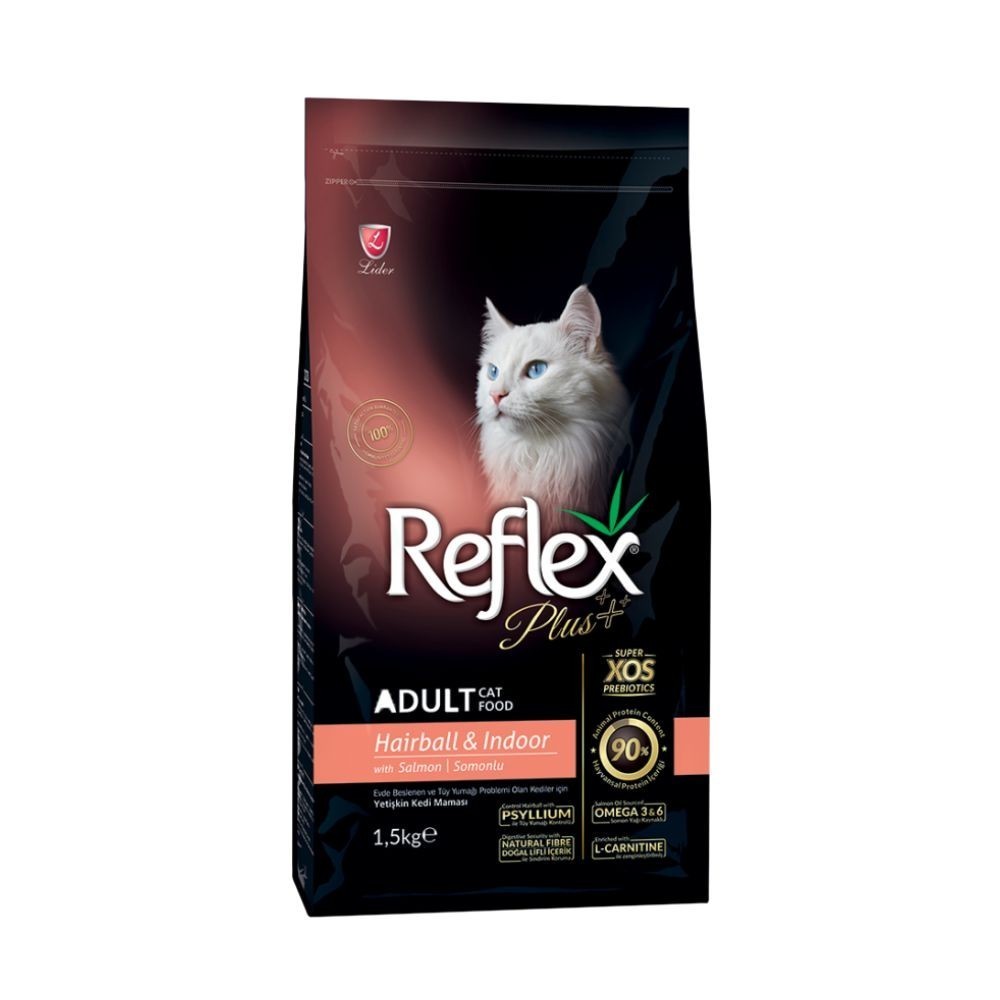REFLEX PLUS 1.5KG HAIRBALL SALMON DRY CAT FOOD image 2