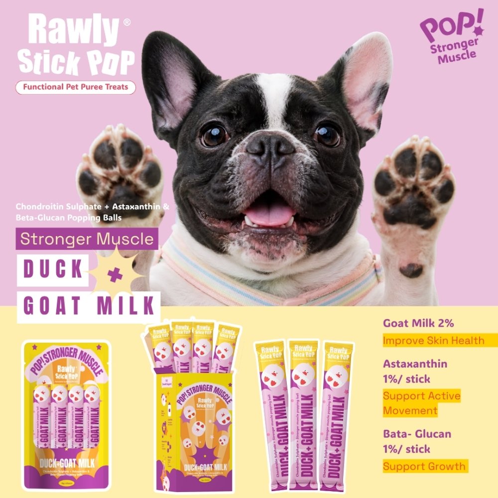 AMELISA RAWLY STICK POP PET PUREE 16GX20+2 DUCK & GOAT MILK DOG & CAT LICK image 5