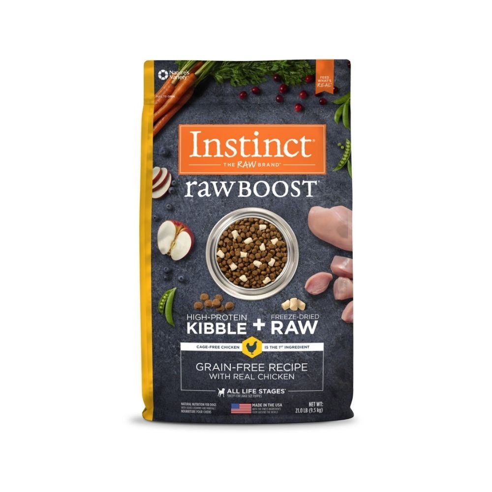 INSTINCT DOG RAW BOOST 9.5KG (21LB) GRAIN FREE RECIPE WITH REAL CHICKEN DRY DOG FOOD image 2