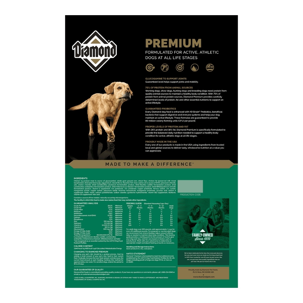 DIAMOND NATURALS DOG PREMIUM 22.6KG ADULT DRY DOG FOOD image 2