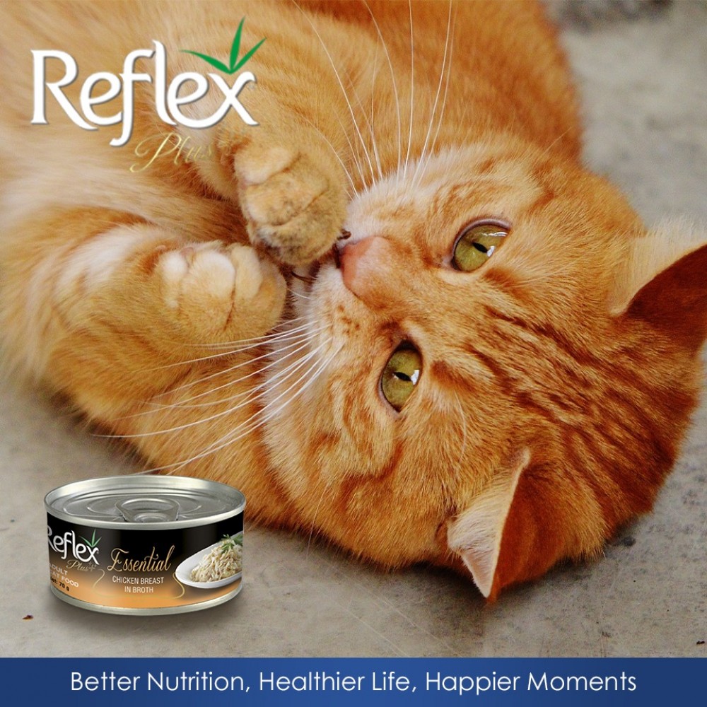 REFLEX PLUS ESSENTIAL CHICKEN BREAST IN BROTH 70G WET CAT FOOD image 3