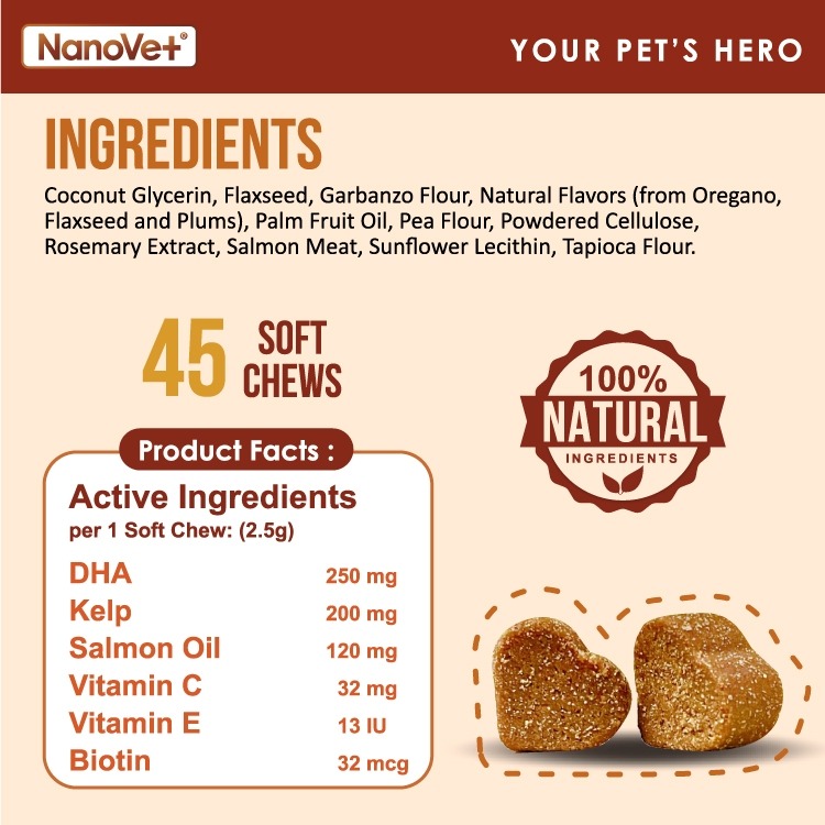 NANOVET SKIN + COAT CHEWS 120PCS image 4