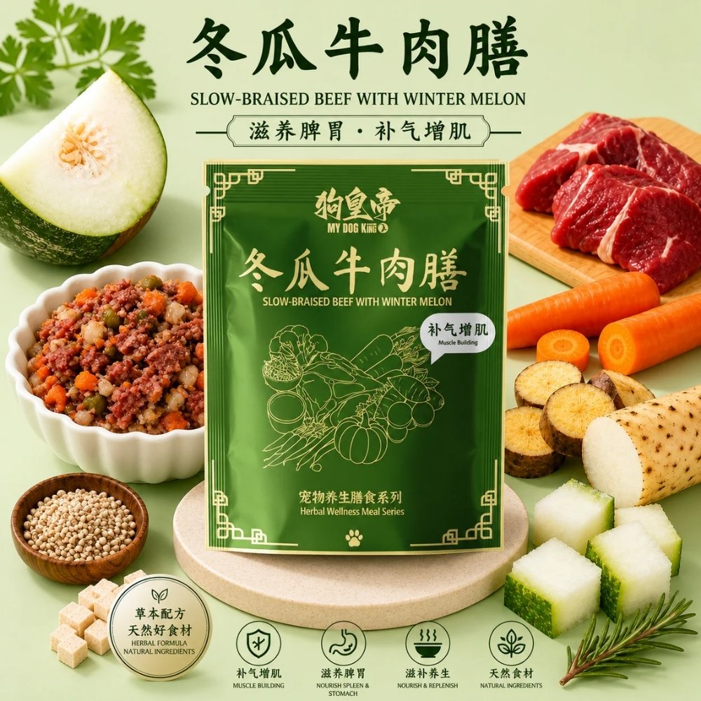 MYDOGKING SINGLE PACK 100G SLOW BRAISED BEEF WITH WINTER MELON COOKED DOG FOOD image 5
