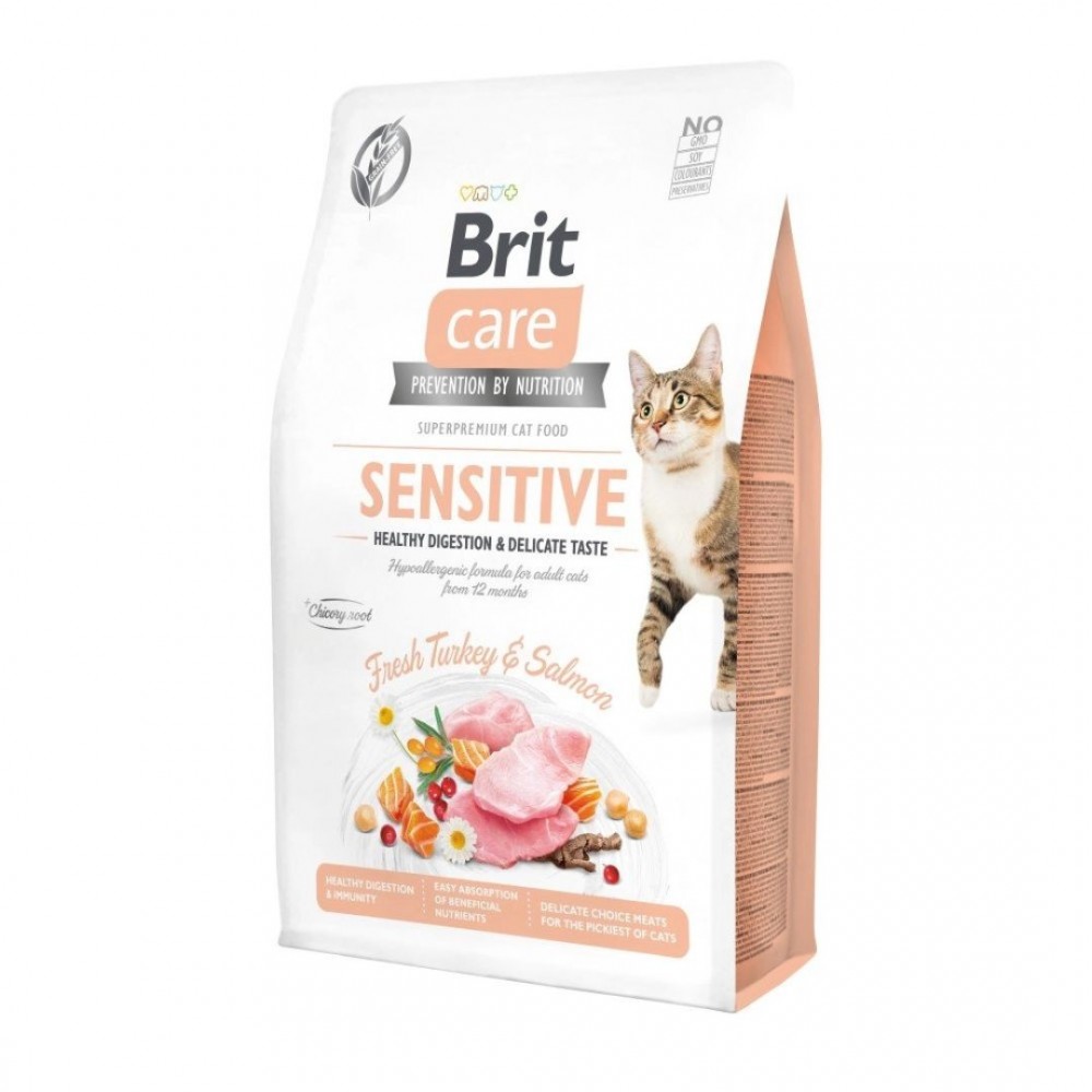 BRIT CARE CAT 7KG GRAIN FREE SENSITIVE DIGESTION DRY CAT FOOD image 2
