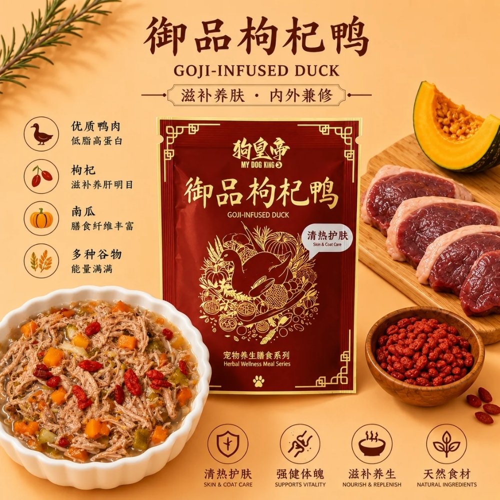 MYDOGKING 100GX5 GOJI INFUSED DUCK COOKED DOG FOOD image 4