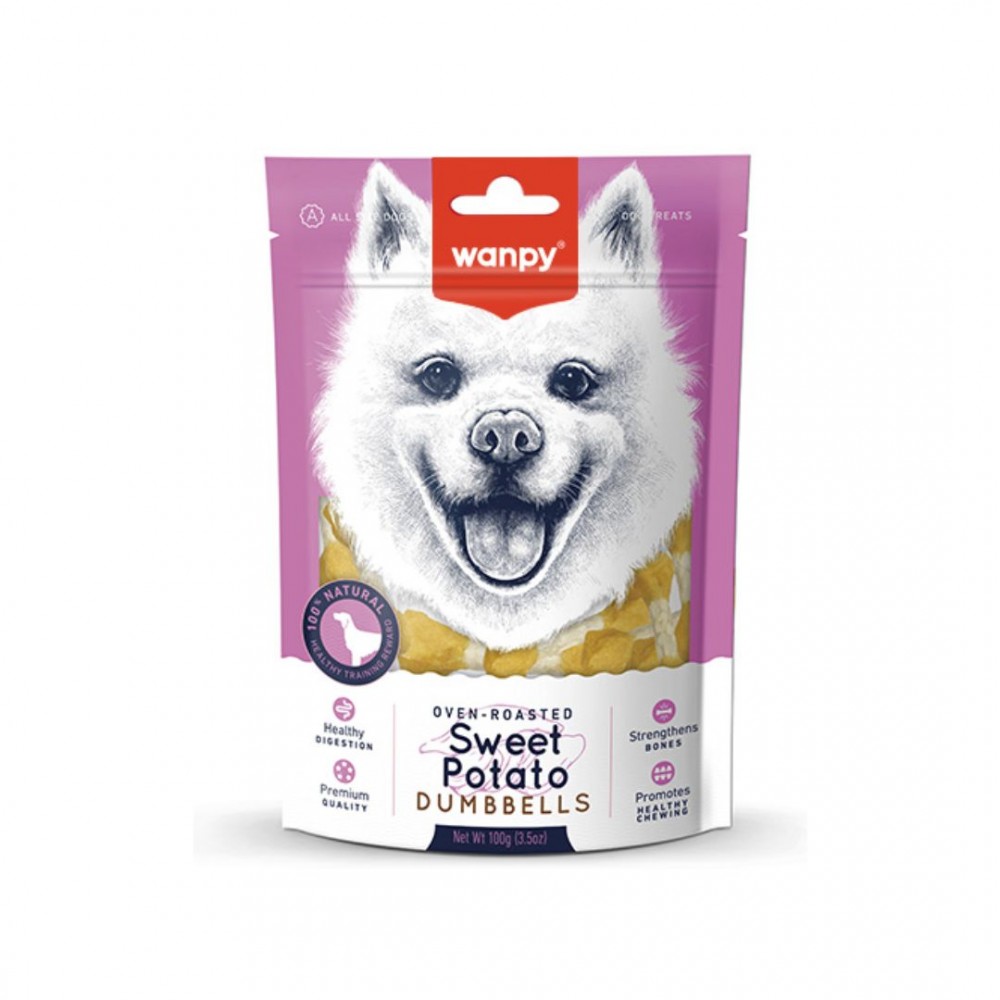 WANPY SWEET POTATO DUMBELL 100G DOG SNACK image 2