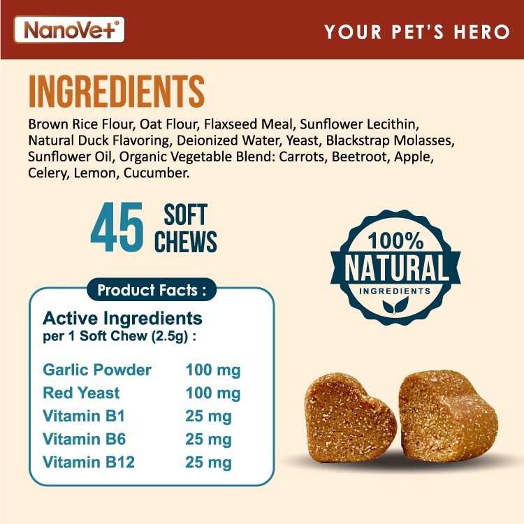 NANOVET FLEA & TICK CHEWS 45PCS image 5