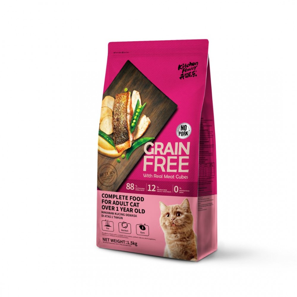 KITCHEN FLAVOR CAT 1.5KG GRAIN FREE COMPLETE FOOD FOR ADULT CAT image 2