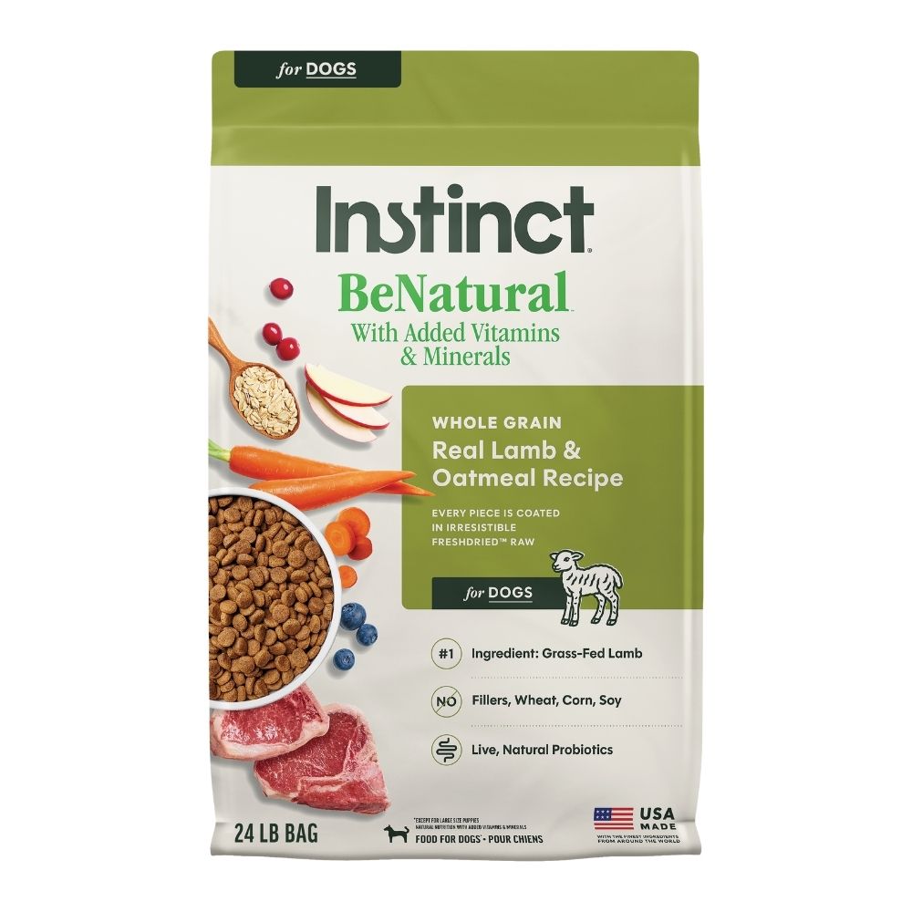 INSTINCT DOG BE NATURAL 10.8KG (24LB) REAL LAMB & OATMEAL RECIPE DRY DOG FOOD image 9