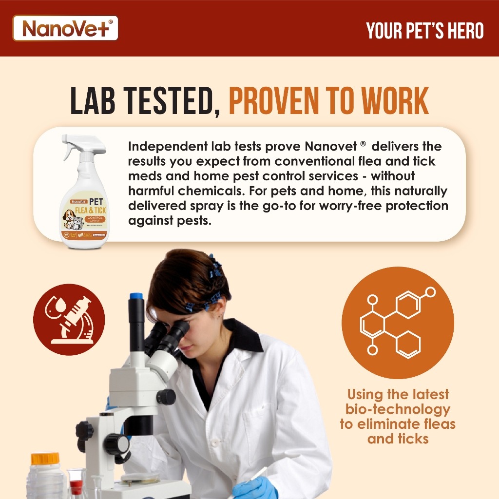 NANOVET FLEA & TICK SPRAY 500ML image 3