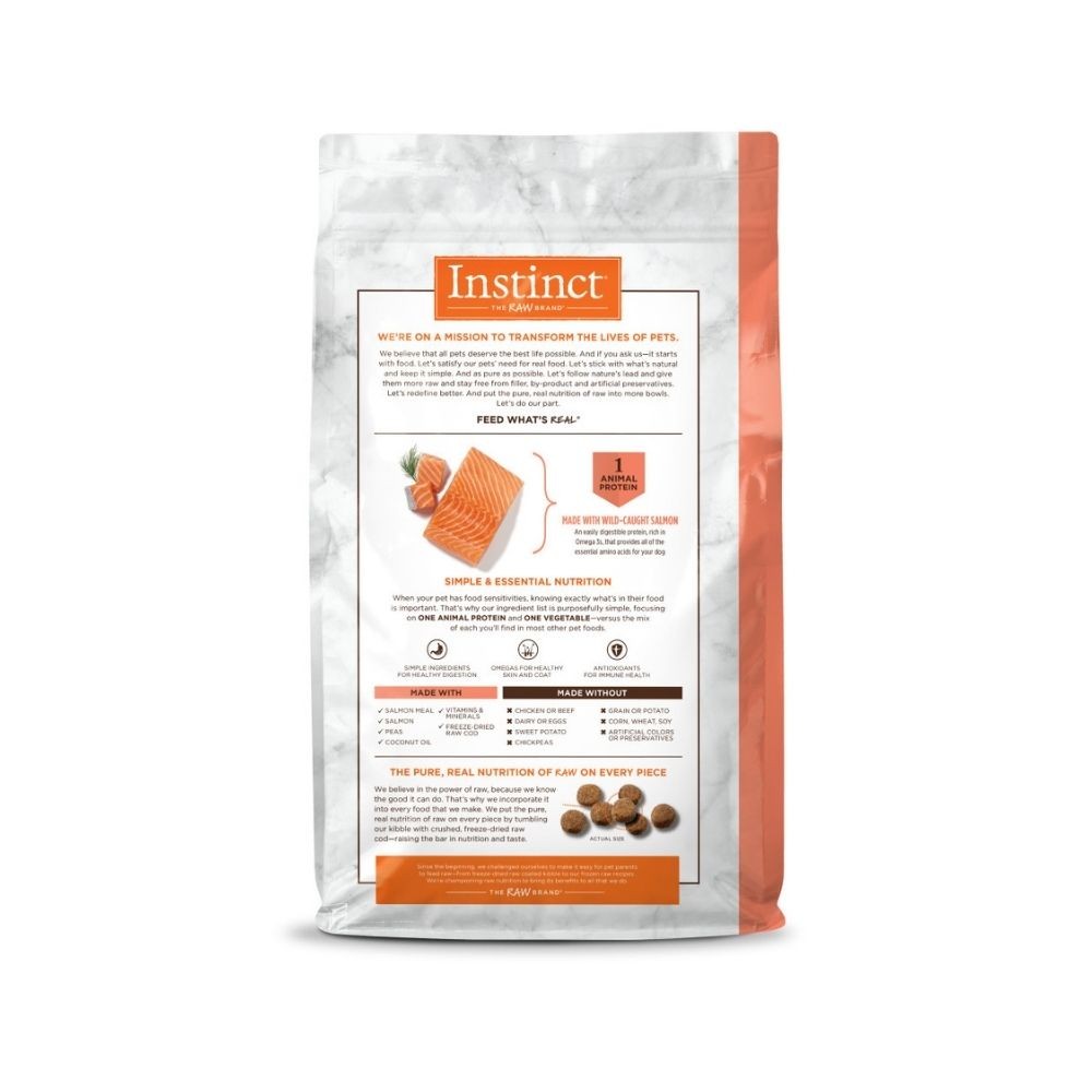 INSTINCT DOG LID 9KG (20LB) GRAIN FREE RECIPE WITH REAL SALMON DRY DOG FOOD image 3